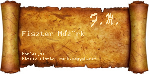 Fiszter Márk névjegykártya